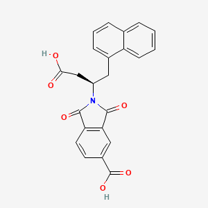 molecular formula C23H17NO6 B10756024 2-[(1r)-2-Carboxy-1-(Naphthalen-1-Ylmethyl)ethyl]-1,3-Dioxo-2,3-Dihydro-1h-Isoindole-5-Carboxylic Acid 