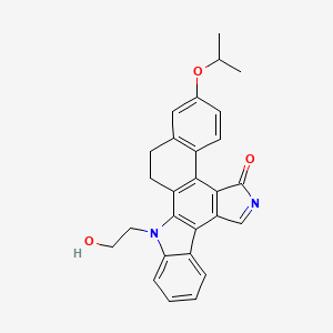 molecular formula C27H24N2O3 B10756056 12-(2-hydroxyethyl)-2-(1-methylethoxy)-13,14-dihydronaphtho[2,1-a]pyrrolo[3,4-c]carbazol-5(12H)-one 