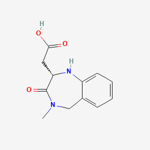 molecular formula C12H14N2O3 B10756070 [(2S)-4-methyl-3-oxo-2,3,4,5-tetrahydro-1H-1,4-benzodiazepin-2-yl]acetic acid 