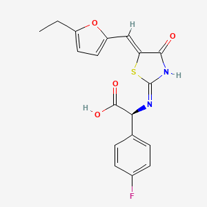 (2s)-({(5z)-5-[(5-Ethyl-2-Furyl)methylene]-4-Oxo-4,5-Dihydro-1,3-Thiazol-2-Yl}amino)(4-Fluorophenyl)acetic Acid