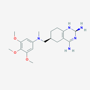 molecular formula C19H29N5O3 B10756140 (2r,6s)-6-{[methyl(3,4,5-Trimethoxyphenyl)amino]methyl}-1,2,5,6,7,8-Hexahydroquinazoline-2,4-Diamine 