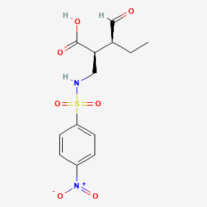 (2s,3s)-3-Formyl-2-({[(4-nitrophenyl)sulfonyl]amino}methyl)pentanoic acid