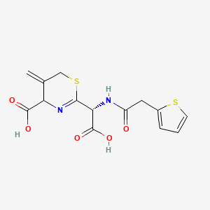 2-[(R)-carboxy-[(2-thiophen-2-ylacetyl)amino]methyl]-5-methylidene-4H-1,3-thiazine-4-carboxylic acid