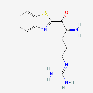 1-[(4S)-4-amino-5-(1,3-benzothiazol-2-yl)-5-oxopentyl]guanidine