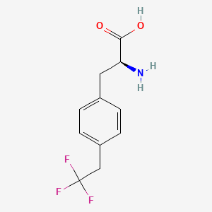 molecular formula C11H12F3NO2 B10756179 4-(2,2,2-Trifluoroethyl)-L-phenylalanine 