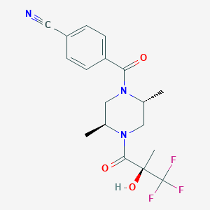 4-({(2R,5S)-2,5-Dimethyl-4-[(2R)-3,3,3-trifluoro-2-hydroxy-2-methylpropanoyl]piperazin-1-YL}carbonyl)benzonitrile