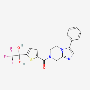 2,2,2-Trifluoro-1-{5-[(3-Phenyl-5,6-Dihydroimidazo[1,2-A]pyrazin-7(8h)-Yl)carbonyl]thiophen-2-Yl}ethane-1,1-Diol