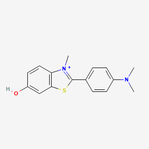 molecular formula C16H17N2OS+ B10756194 2-[4-(Dimethylamino)phenyl]-6-Hydroxy-3-Methyl-1,3-Benzothiazol-3-Ium 