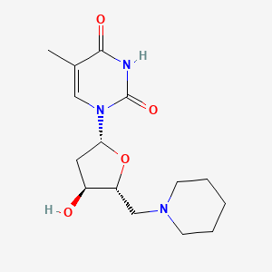 molecular formula C15H23N3O4 B10756198 5'-Deoxy-5'-Piperidin-1-Ylthymidine 