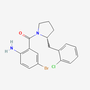 4-bromo-2-{[(2R)-2-(2-chlorobenzyl)pyrrolidin-1-yl]carbonyl}aniline