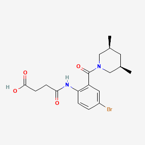 4-[(4-bromo-2-{[(3R,5S)-3,5-dimethylpiperidin-1-yl]carbonyl}phenyl)amino]-4-oxobutanoic acid