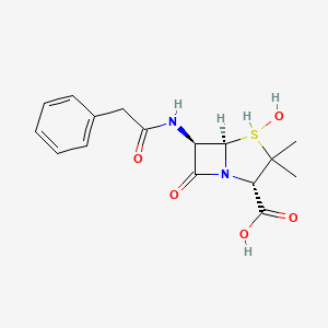 N-[(2S,4S,6R)-2-(Dihydroxymethyl)-4-hydroxy-3,3-dimethyl-7-oxo-4lambda~4~-thia-1-azabicyclo[3.2.0]hept-6-YL]-2-phenylacetamide