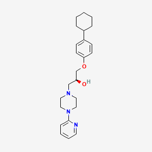 1-[2-Hydroxy-3-(4-cyclohexyl-phenoxy)-propyl]-4-(2-pyridyl)-piperazine