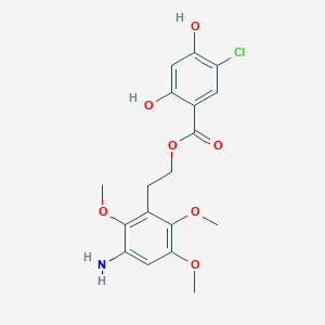 2-(3-Amino-2,5,6-trimethoxyphenyl)ethyl 5-chloro-2,4-dihydroxybenzoate