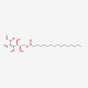 molecular formula C22H40O8 B10756334 (2e,4r,5s)-2,3,4,5-Tetrahydroxy-6-(Palmitoyloxy)hex-2-Enoic Acid 