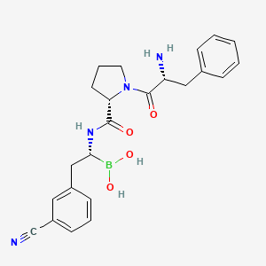 1-{[1-(2-Amino-3-phenyl-propionyl)-pyrrolidine-2-carbonyl]-amino}-2-(3-cyano-phenyl)-ethaneboronic acid