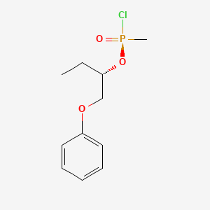 molecular formula C11H16ClO3P B10756384 (1s)-1-(Phenoxymethyl)propyl Methylphosphonochloridoate 