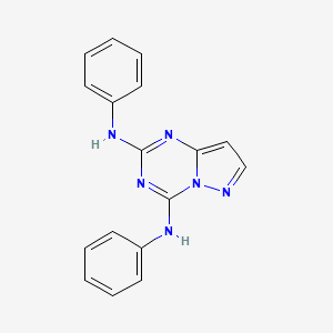 molecular formula C17H14N6 B10756424 N,N'-Diphenylpyrazolo[1,5-A][1,3,5]triazine-2,4-diamine 