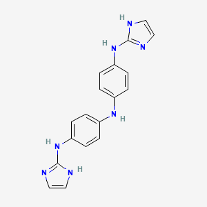 molecular formula C18H17N7 B10756444 N-1H-imidazol-2-yl-N'-[4-(1H-imidazol-2-ylamino)phenyl]benzene-1,4-diamine 