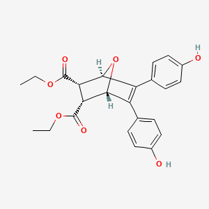 molecular formula C24H24O7 B10756455 Diethyl (1r,2s,3r,4s)-5,6-Bis(4-Hydroxyphenyl)-7-Oxabicyclo[2.2.1]hept-5-Ene-2,3-Dicarboxylate 