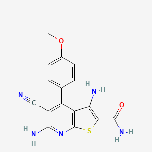 3,6-Diamino-5-cyano-4-(4-ethoxyphenyl)thieno[2,3-b]pyridine-2-carboxamide