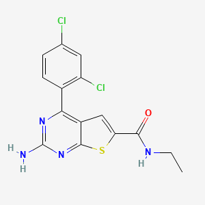 2-Amino-4-(2,4-Dichlorophenyl)-N-Ethylthieno[2,3-D]pyrimidine-6-Carboxamide