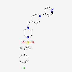 molecular formula C23H29ClN4O2S B10756519 1-[[(1E)-2-(4-Chlorophenyl)ethenyl]sulfonyl]-4-[[1-(4-pyridinyl)-4-piperidinyl]methyl]piperazine 