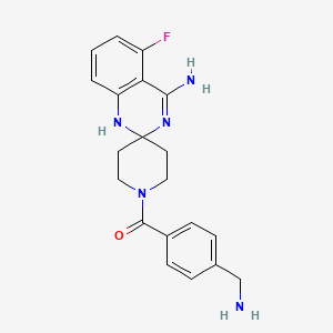 1-[4-(Aminomethyl)benzoyl]-5'-fluoro-1'H-spiro[piperidine-4,2'-quinazolin]-4'-amine