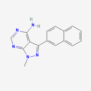 molecular formula C16H13N5 B10756545 1-Methyl-3-Naphthalen-2-Yl-1h-Pyrazolo[3,4-D]pyrimidin-4-Amine 