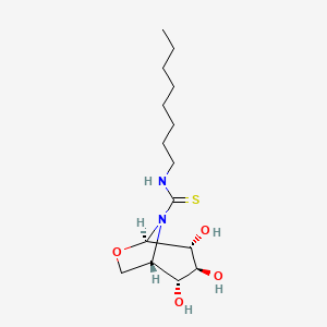 molecular formula C15H28N2O4S B10756562 (1s,2r,3s,4r,5r)-2,3,4-Trihydroxy-N-Octyl-6-Oxa-8-Azabicyclo[3.2.1]octane-8-Carbothioamide 