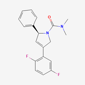 molecular formula C19H18F2N2O B10756621 (2S)-4-(2,5-Difluorophenyl)-N,N-dimethyl-2-phenyl-2,5-dihydro-1H-pyrrole-1-carboxamide 