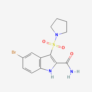 5-Bromo-3-(Pyrrolidin-1-Ylsulfonyl)-1h-Indole-2-Carboxamide