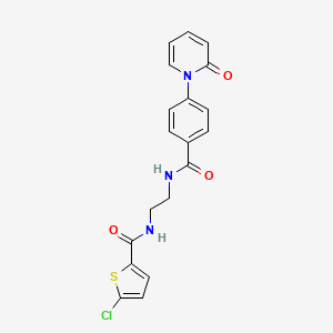 5-chloro-N-(2-(4-(2-oxopyridin-1(2H)-yl)benzamido)ethyl)thiophene-2-carboxamide