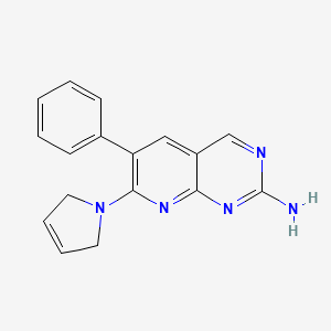 7-(2,5-Dihydropyrrol-1-yl)-6-phenyl-pyrido[6,5-d]pyrimidin-2-amine