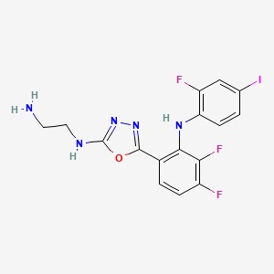 N-(5-{3,4-Difluoro-2-[(2-Fluoro-4-Iodophenyl)amino]phenyl}-1,3,4-Oxadiazol-2-Yl)ethane-1,2-Diamine