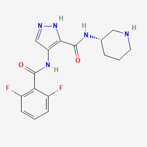 4-{[(2,6-difluorophenyl)carbonyl]amino}-N-[(3S)-piperidin-3-yl]-1H-pyrazole-3-carboxamide