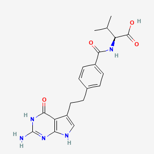 2-{4-[2-(2-Amino-4-oxo-4,7-dihydro-3H-pyrrolo[2,3-D]pyrimidin-5-YL)-ethyl]-benzoylamino}-3-methyl-butyric acid