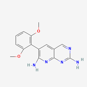 molecular formula C15H15N5O2 B10756792 6-(2,6-Dimethoxyphenyl)pyrido[2,3-D]pyrimidine-2,7-Diamine 