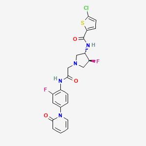 5-Chloro-thiophene-2-carboxylic acid ((3S,4S)-4-fluoro-1-{[2-fluoro-4-(2-oxo-2H-pyridin-1-YL)-phenylcarbamoyl]-methyl}-pyrrolidin-3-YL)-amide