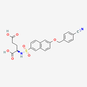 N-({6-[(4-Cyanobenzyl)oxy]naphthalen-2-YL}sulfonyl)-D-glutamic acid