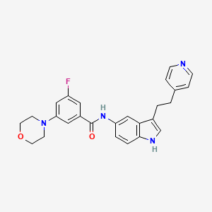 3-Fluoro-5-morpholin-4-YL-N-[3-(2-pyridin-4-ylethyl)-1H-indol-5-YL]benzamide