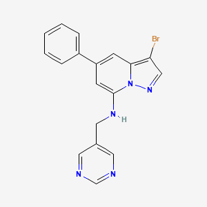 3-Bromo-5-Phenyl-N-(Pyrimidin-5-Ylmethyl)pyrazolo[1,5-A]pyridin-7-Amine