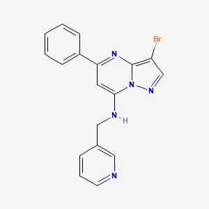 3-bromo-5-phenyl-N-(pyridin-3-ylmethyl)pyrazolo[1,5-a]pyrimidin-7-amine