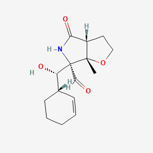 (3AR,6R,6AS)-6-((S)-((S)-Cyclohex-2-enyl)(hydroxy)methyl)-6A-methyl-4-oxo-hexahydro-2H-furo[3,2-C]pyrrole-6-carbaldehyde