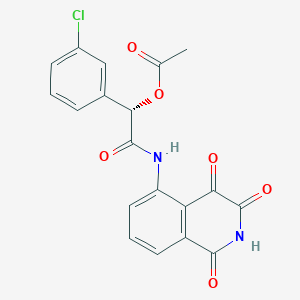 (1S)-1-(3-chlorophenyl)-2-oxo-2-[(1,3,4-trioxo-1,2,3,4-tetrahydroisoquinolin-5-yl)amino]ethyl acetate