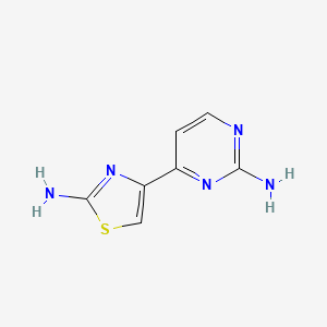 molecular formula C7H7N5S B10756958 4-(2-Amino-1,3-Thiazol-4-Yl)pyrimidin-2-Amine CAS No. 776254-67-2