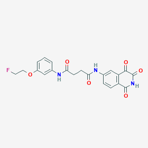 N-[3-(2-fluoroethoxy)phenyl]-N'-(1,3,4-trioxo-1,2,3,4-tetrahydroisoquinolin-6-yl)butanediamide