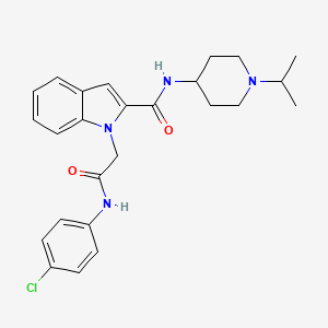 1-{2-[(4-Chlorophenyl)amino]-2-oxoethyl}-N-(1-isopropylpiperidin-4-YL)-1H-indole-2-carboxamide