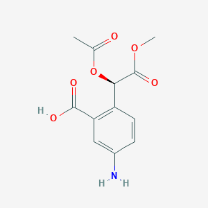 Methyl(2-acetoxy-2-(2-carboxy-4-amino-phenyl))acetate