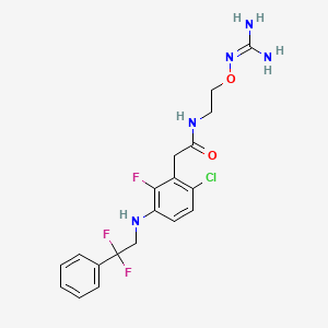 N-[2-({[amino(Imino)methyl]amino}oxy)ethyl]-2-{6-Chloro-3-[(2,2-Difluoro-2-Phenylethyl)amino]-2-Fluorophenyl}acetamide